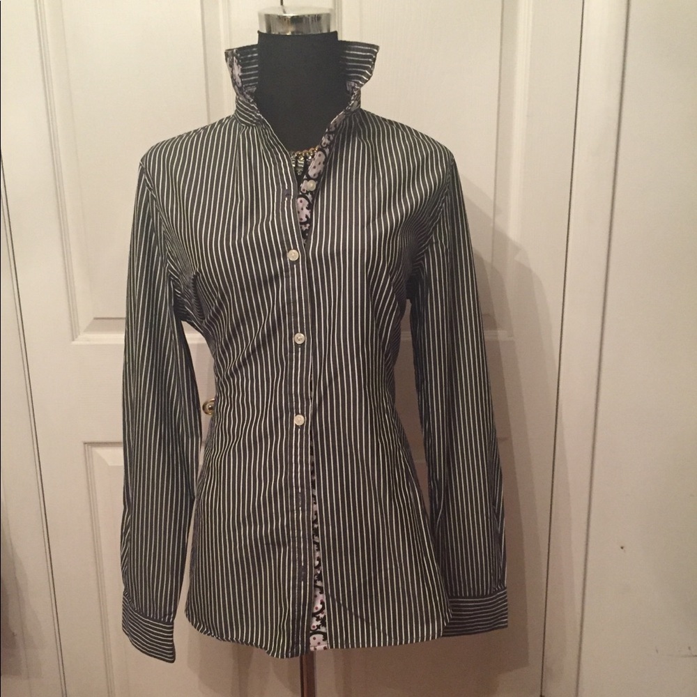 C Wonder Stripe Signature Fit Oxford